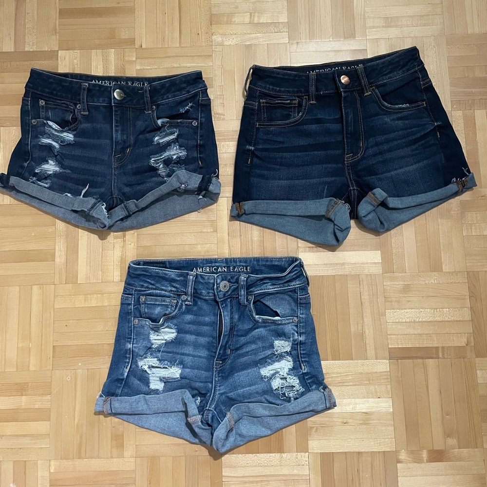 American Eagle Outfitters Women's Jean Shorts Bundle 3 for $30